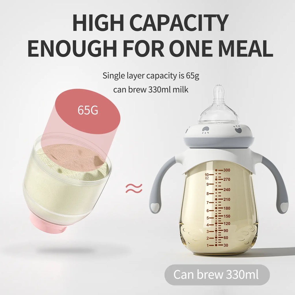 Oberni 4-Layer Stackable Formula Dispenser - Compact, Leakproof, BPA-Free Baby Travel Organizer