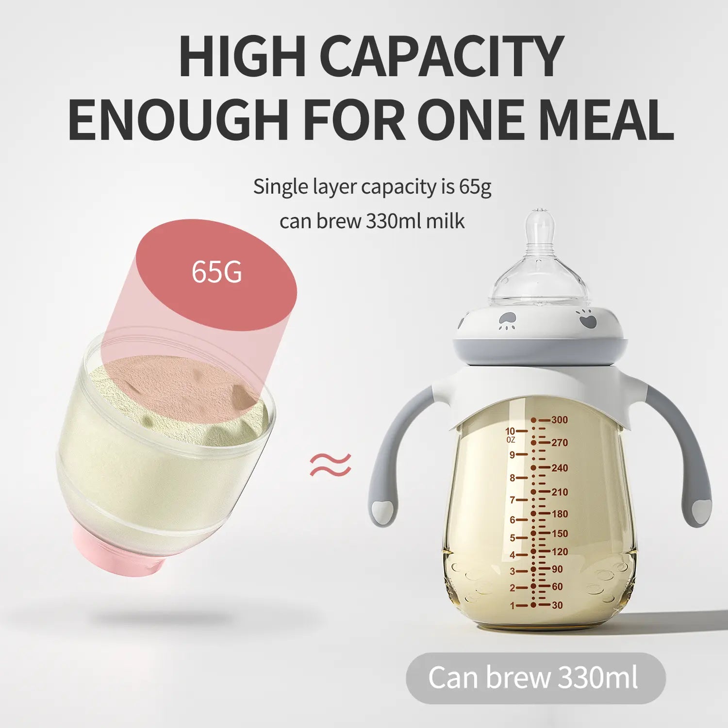 Oberni 4-Layer Stackable Formula Dispenser - Compact, Leakproof, BPA-Free Baby Travel Organizer